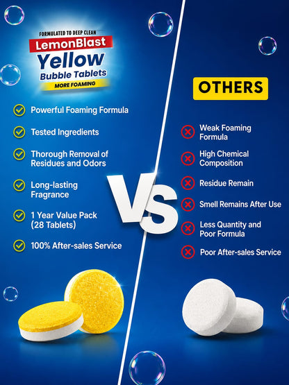 Foaming Drain Cleaning Tablets for Sink, Pipes & Disposal